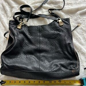 Vince Camuto Black Textured Shoulder Bag